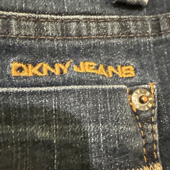 DKNY Soho Jean Womens Mid Rise Bootcut Stretch Blue Jeans Size 14 - Picture 12 of 14